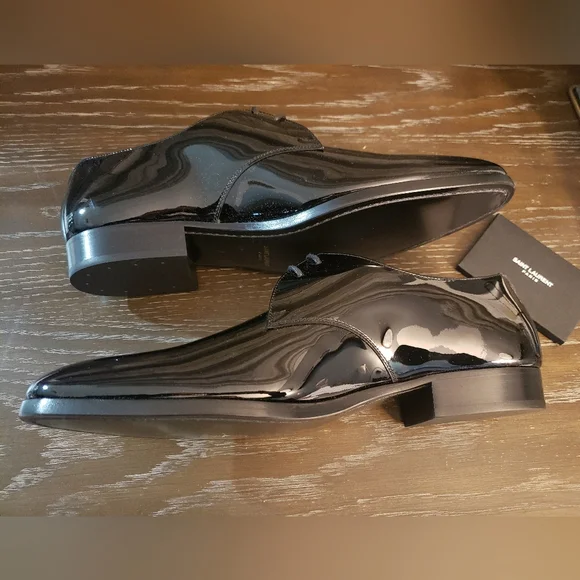 Saint Laurent patent  leather lace up shoe Size 43 **READ DETAILS - Picture 6 of 10